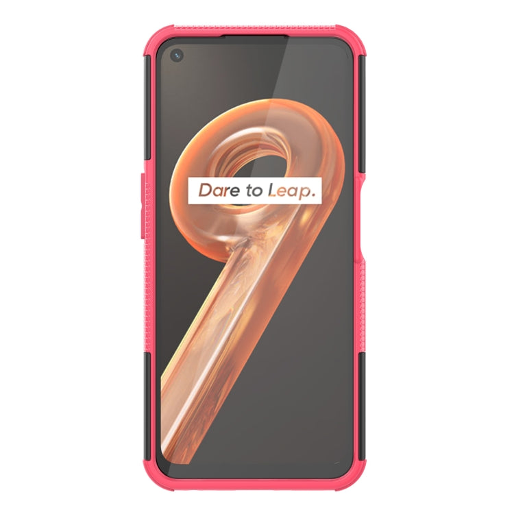 For OPPO Realme 9i Tire Texture TPU + PC Phone Case with Holder