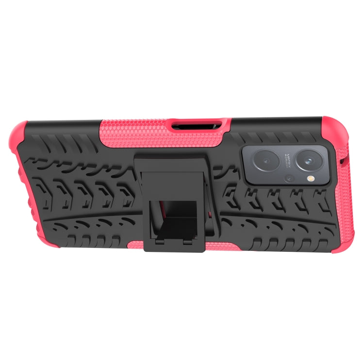 For OPPO Realme 9i Tire Texture TPU + PC Phone Case with Holder