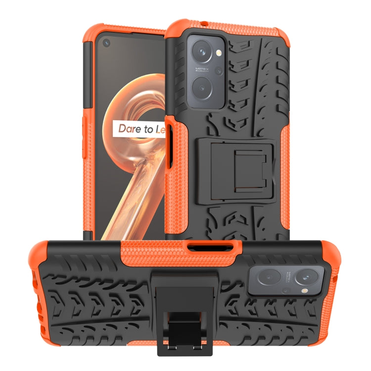 For OPPO Realme 9i Tire Texture TPU + PC Phone Case with Holder