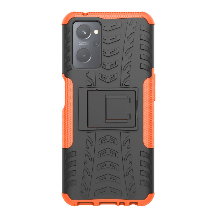 For OPPO Realme 9i Tire Texture TPU + PC Phone Case with Holder