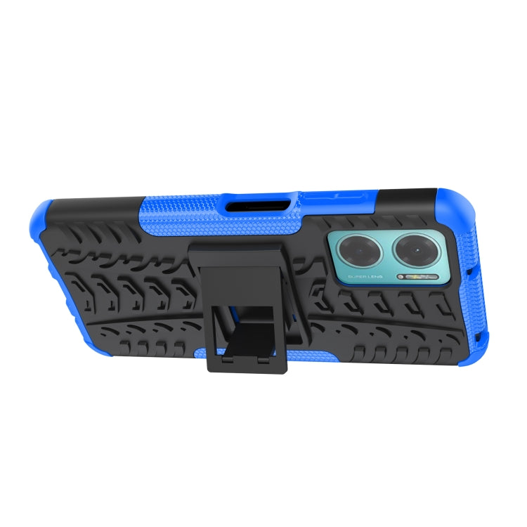 For Xiaomi Redmi Note 11E 5G Tire Texture TPU + PC Phone Case with Holder