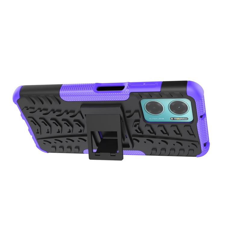 For Xiaomi Redmi Note 11E 5G Tire Texture TPU + PC Phone Case with Holder