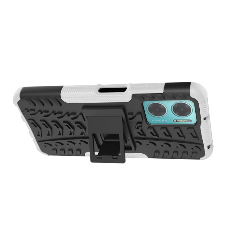 For Xiaomi Redmi Note 11E 5G Tire Texture TPU + PC Phone Case with Holder