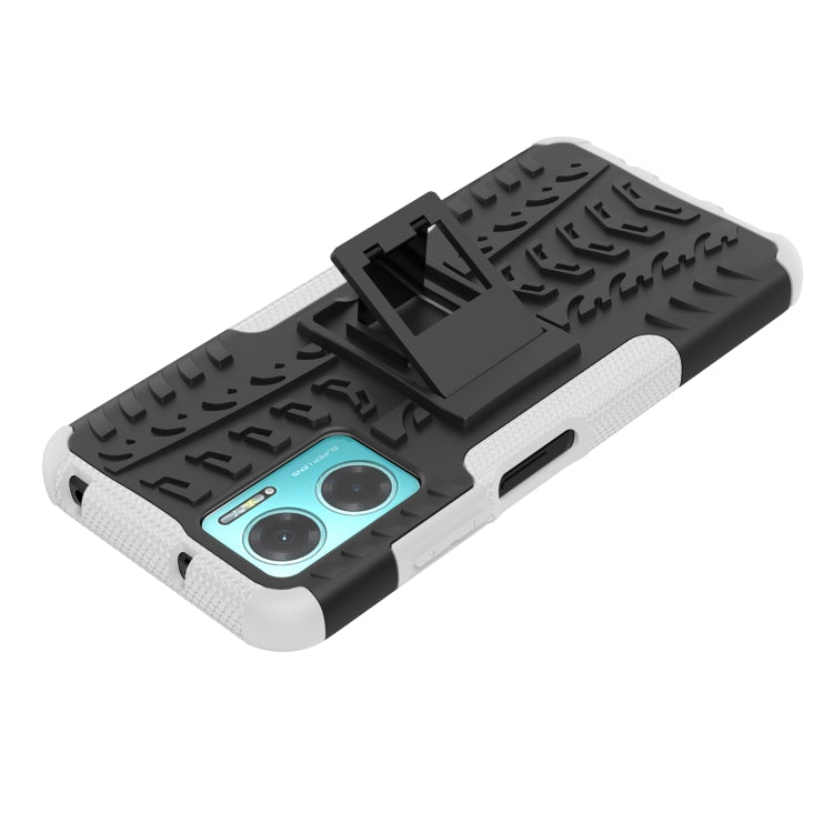 For Xiaomi Redmi Note 11E 5G Tire Texture TPU + PC Phone Case with Holder