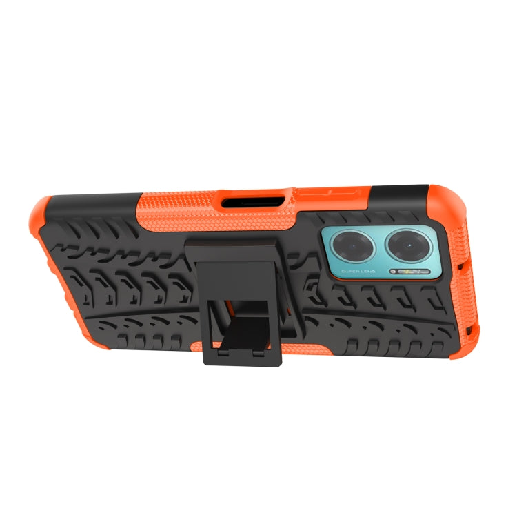 For Xiaomi Redmi Note 11E 5G Tire Texture TPU + PC Phone Case with Holder