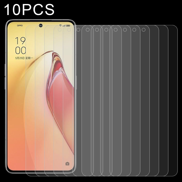 10 PCS 0.26mm 9H 2.5D Tempered Glass Film For OPPO Reno8 Pro+