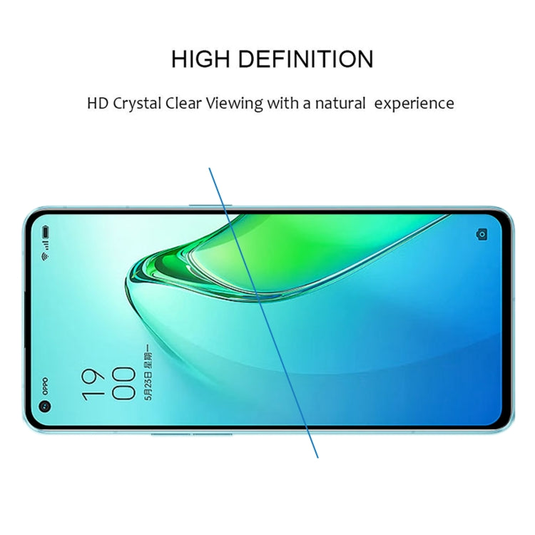 25 PCS Full Glue Cover Screen Protector Tempered Glass Film For OPPO Reno8 Pro