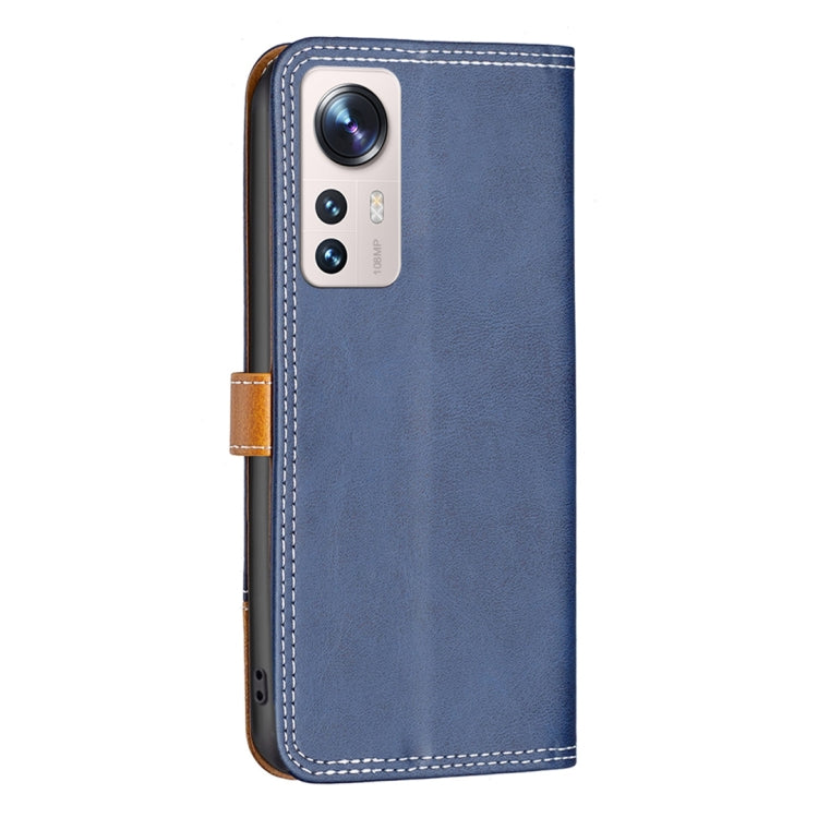 For Xiaomi 12 Lite Color Matching Double Sewing Thread Leather Phone Case
