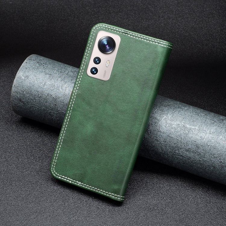 For Xiaomi 12 Lite Color Matching Double Sewing Thread Leather Phone Case