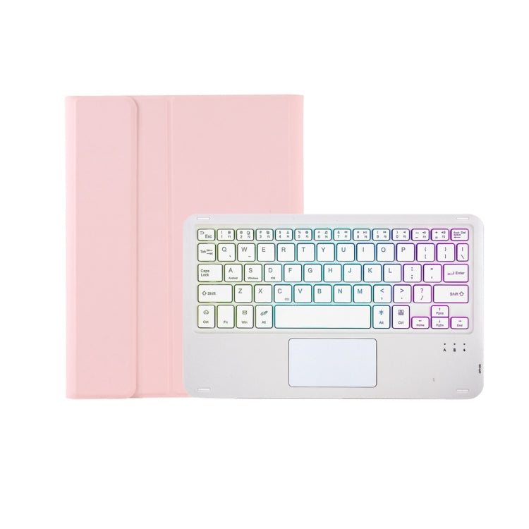 T11B-AS Skin Feel Pen Slot Touch Pad Backlight Bluetooth Keyboard Leather Tablet Case For iPad Pro 11 2021&2020&2018