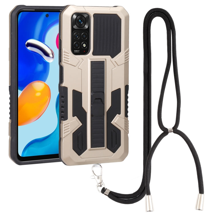 For Xiaomi Redmi Note 11S Vanguard Lanyard Kickstand TPU + PC Phone Case