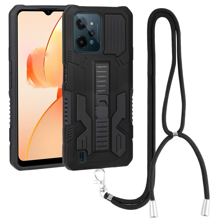 For OPPO Realme C31 Vanguard Lanyard Kickstand TPU + PC Phone Case
