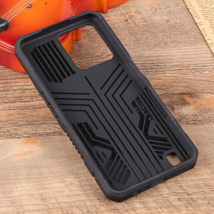 For OPPO Realme C31 Vanguard Lanyard Kickstand TPU + PC Phone Case