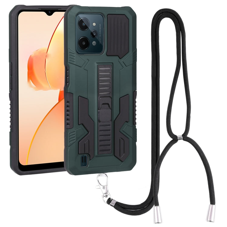 For OPPO Realme C31 Vanguard Lanyard Kickstand TPU + PC Phone Case