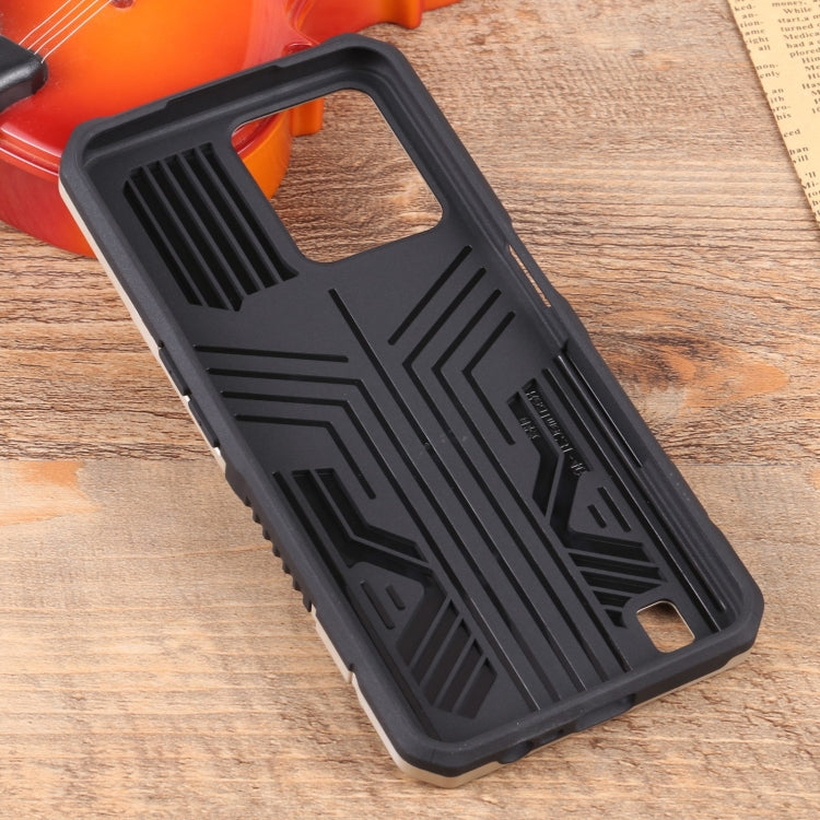 For OPPO Realme C31 Vanguard Lanyard Kickstand TPU + PC Phone Case