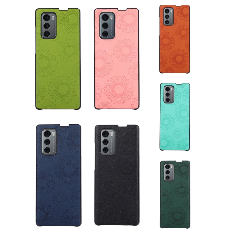 For LG Wing 5G Sunflower Pattern PU+TPU+PC Shockproof Phone Case