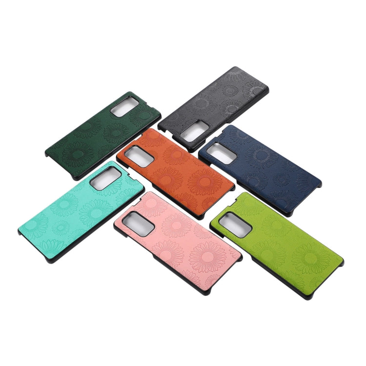 For LG Wing 5G Sunflower Pattern PU+TPU+PC Shockproof Phone Case