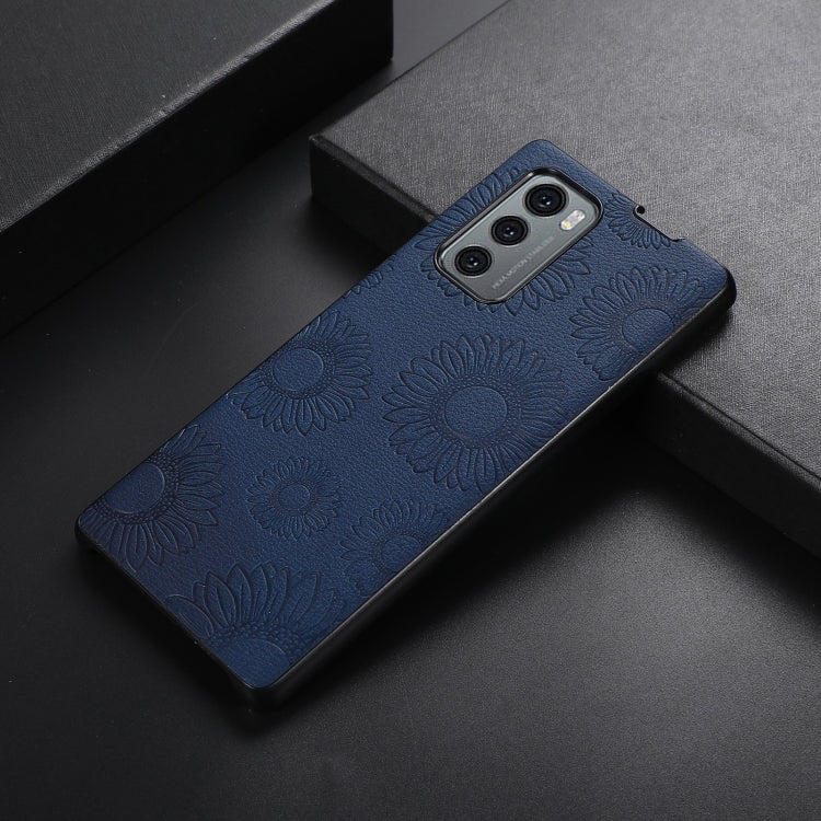 For LG Wing 5G Sunflower Pattern PU+TPU+PC Shockproof Phone Case