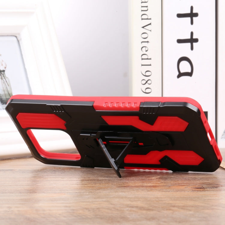 For Xiaomi Redmi 10C Lanyard Mecha Armor Kickstand PC + TPU Phone Case