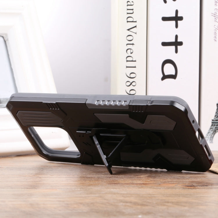 For Xiaomi Redmi 10C Lanyard Mecha Armor Kickstand PC + TPU Phone Case