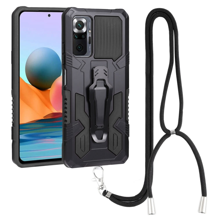 For Xiaomi Redmi Note 11 Pro Global Lanyard Mecha Armor Kickstand PC + TPU Phone Case