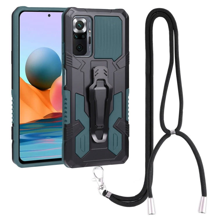 For Xiaomi Redmi Note 11 Pro Global Lanyard Mecha Armor Kickstand PC + TPU Phone Case