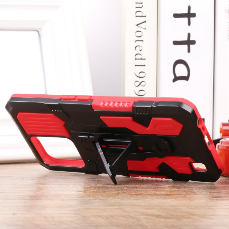 For OPPO Realme C31 Lanyard Mecha Armor Kickstand PC + TPU Phone Case