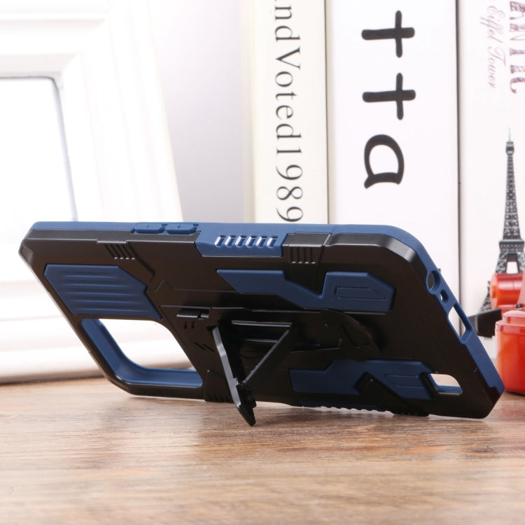 For OPPO Realme C31 Lanyard Mecha Armor Kickstand PC + TPU Phone Case