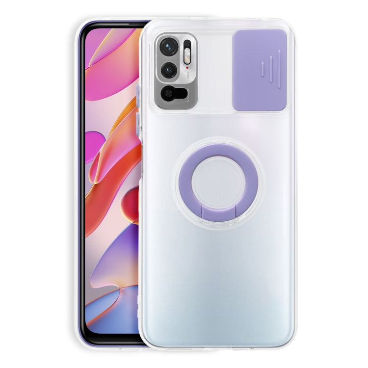 For Xiaomi Redmi Note 10 5G Sliding Camshield Ring Holder TPU Phone Case