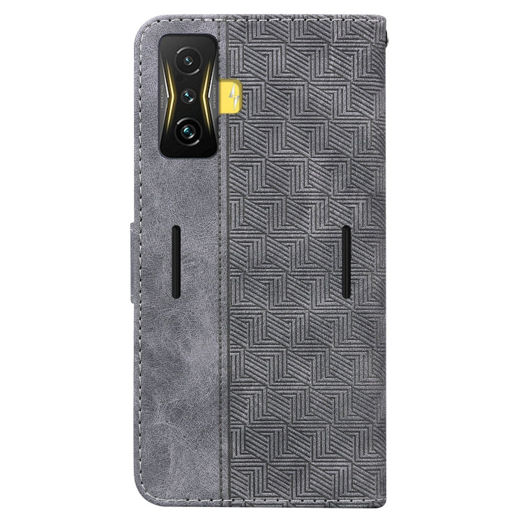 For Xiaomi Poco F4 GT / Redmi K50 Gaming Geometric Embossed Leather Phone Case