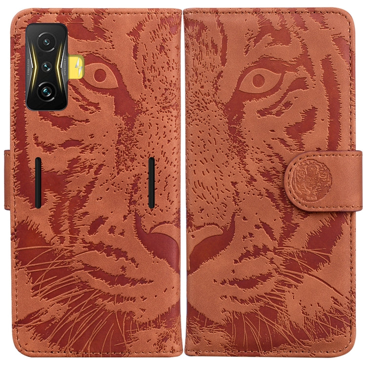 For Xiaomi Poco F4 GT / Redmi K50 Gaming Tiger Embossing Pattern Horizontal Flip Leather Phone Case
