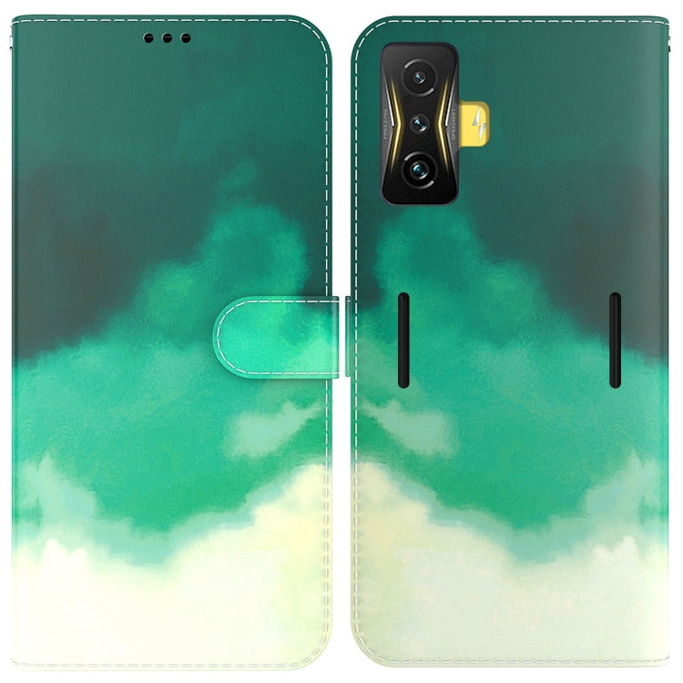 For Xiaomi Poco F4 GT / Redmi K50 Gaming Watercolor Pattern Leather Phone Case