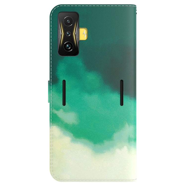 For Xiaomi Poco F4 GT / Redmi K50 Gaming Watercolor Pattern Leather Phone Case