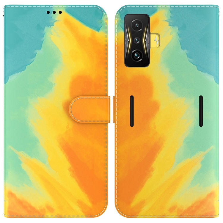 For Xiaomi Poco F4 GT / Redmi K50 Gaming Watercolor Pattern Leather Phone Case