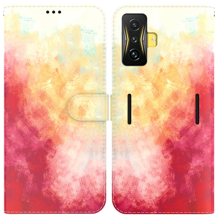 For Xiaomi Poco F4 GT / Redmi K50 Gaming Watercolor Pattern Leather Phone Case