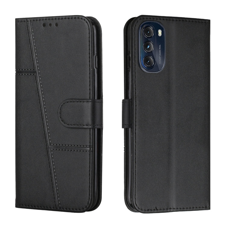 For Motorola Moto G 5G 2022 Stitching Calf Texture Buckle Leather Phone Case