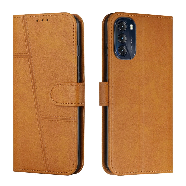 For Motorola Moto G 5G 2022 Stitching Calf Texture Buckle Leather Phone Case