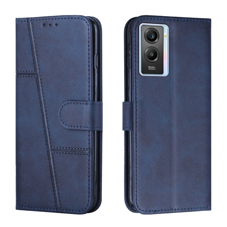 For vivo Y55s 5G Stitching Calf Texture Buckle Leather Phone Case