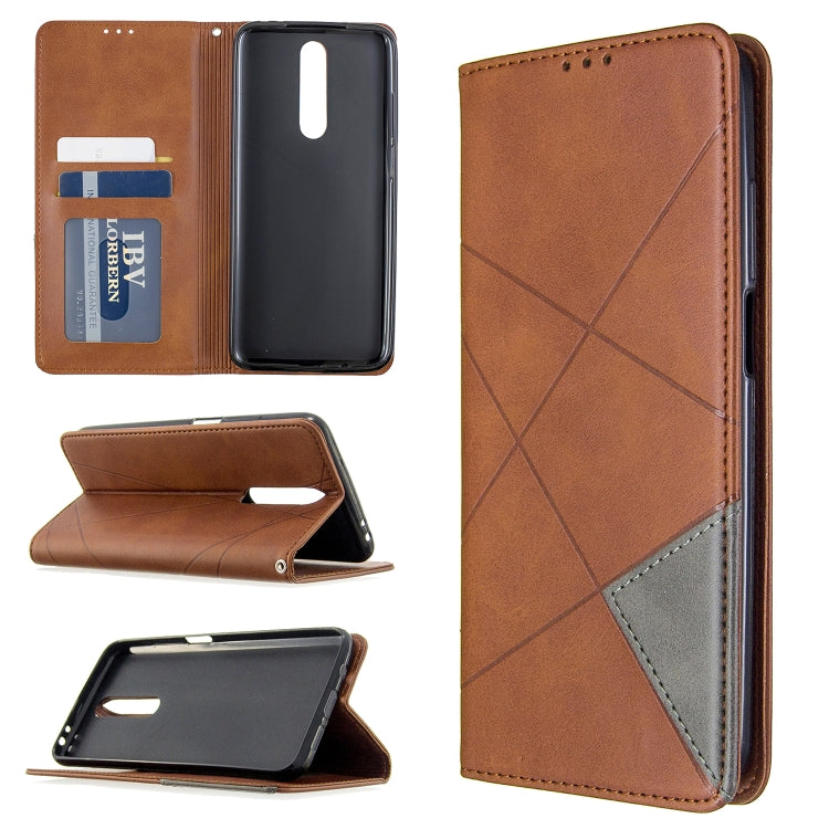 For Xiaomi Redmi K30 Rhombus Texture Horizontal Flip Magnetic Leather Case with Holder & Card Slots & Wallet