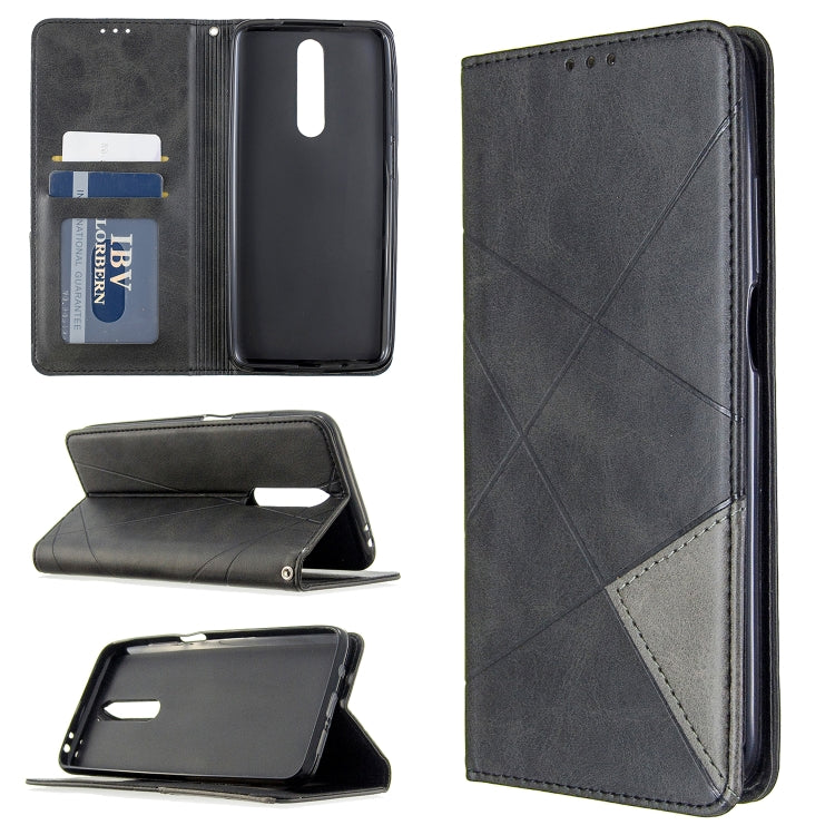 For Xiaomi Redmi K30 Rhombus Texture Horizontal Flip Magnetic Leather Case with Holder & Card Slots & Wallet