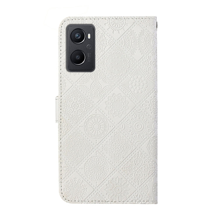 For OPPO A96 5G Ethnic Style Embossed Pattern Leather Phone Case