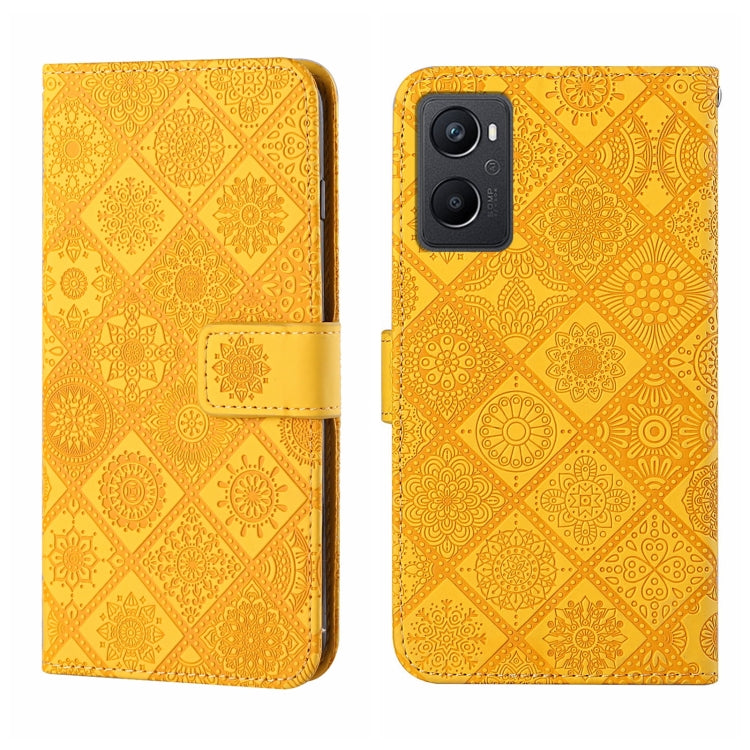 For OPPO A96 5G Ethnic Style Embossed Pattern Leather Phone Case