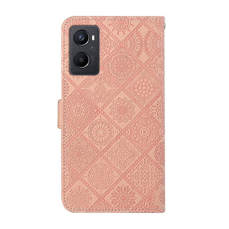 For OPPO A96 5G Ethnic Style Embossed Pattern Leather Phone Case