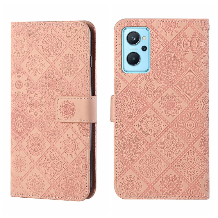 For OPPO Realme 9i Ethnic Style Embossed Pattern Leather Phone Case
