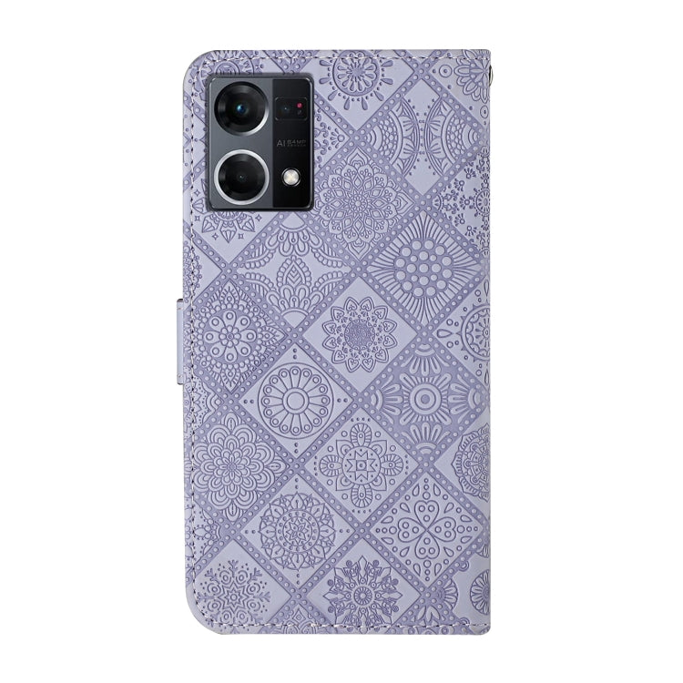 For OPPO Reno7 Ethnic Style Embossed Pattern Leather Phone Case