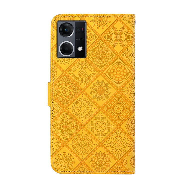 For OPPO Reno7 Ethnic Style Embossed Pattern Leather Phone Case