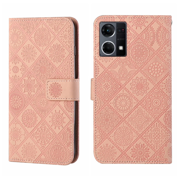 For OPPO Reno7 Ethnic Style Embossed Pattern Leather Phone Case