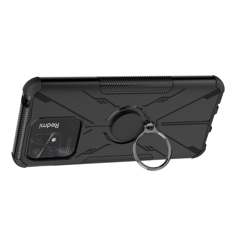 For Xiaomi Redmi 10C 4G Armor Bear Shockproof PC + TPU Phone Case with Ring