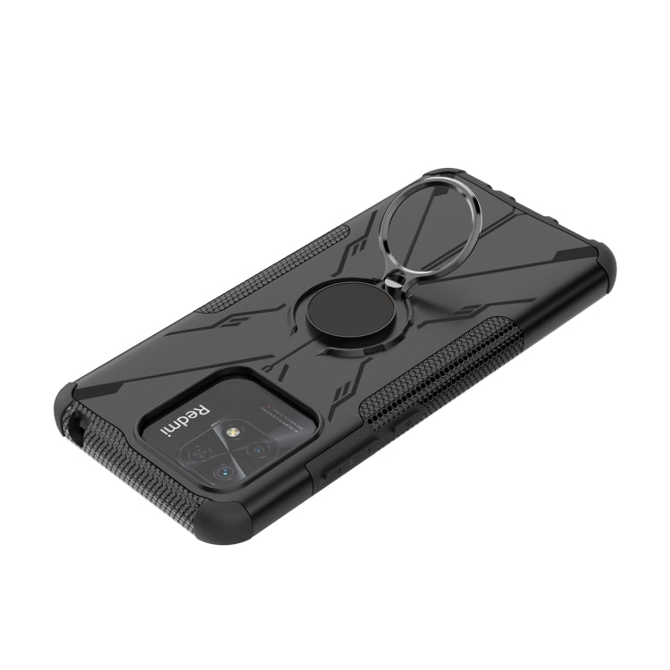 For Xiaomi Redmi 10C 4G Armor Bear Shockproof PC + TPU Phone Case with Ring