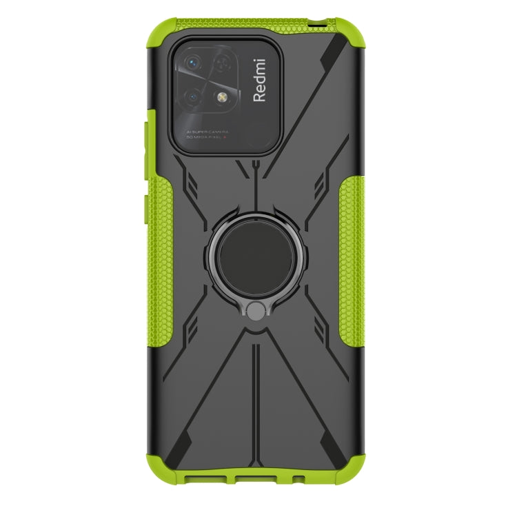 For Xiaomi Redmi 10C 4G Armor Bear Shockproof PC + TPU Phone Case with Ring